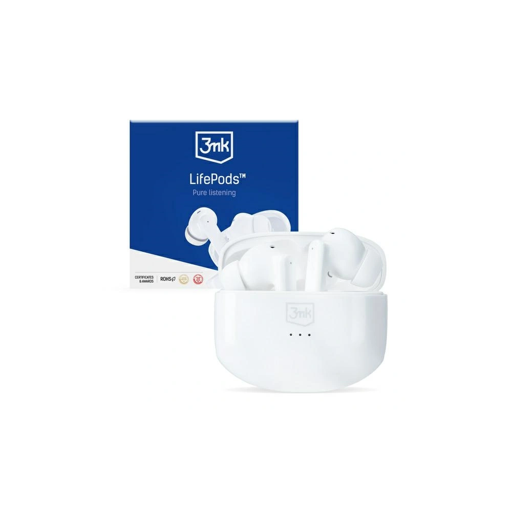 Słuchawki TWS 3MK LifePods Bluetooth 5.3 ANC białe