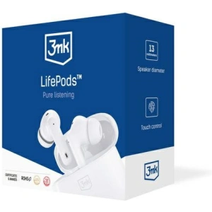 Buy 3MK LifePods TWS Earphones Bluetooth 5.3 ANC white - 3MK4185 - {ean13} - Home Screen Store Europe