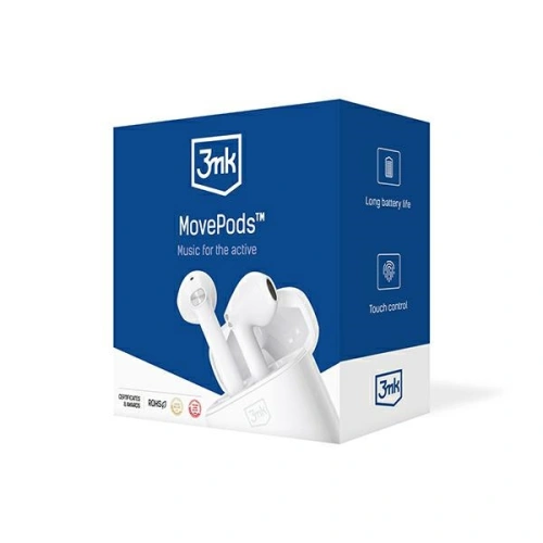 Kup TWS Kopfhörer 3MK MovePods Bluetooth 5.3 weiß - 3MK4186 - {ean13} - Sklep Home Screen