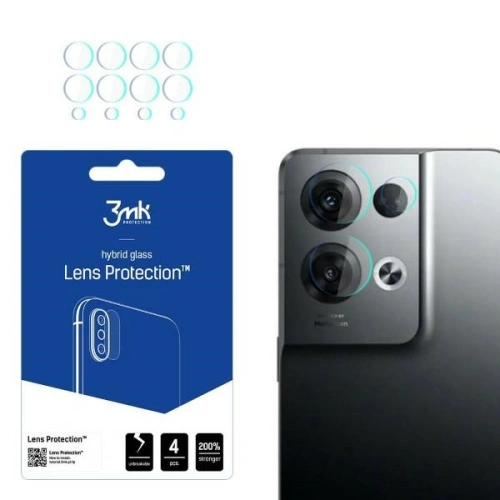 Kup Hibrid üveg a fényképezőgép lencséjéhez 3MK Lens Protect Oppo Reno 8 Pro [4 PACK] - 3MK4219 - {ean13} - Sklep Home Screen
