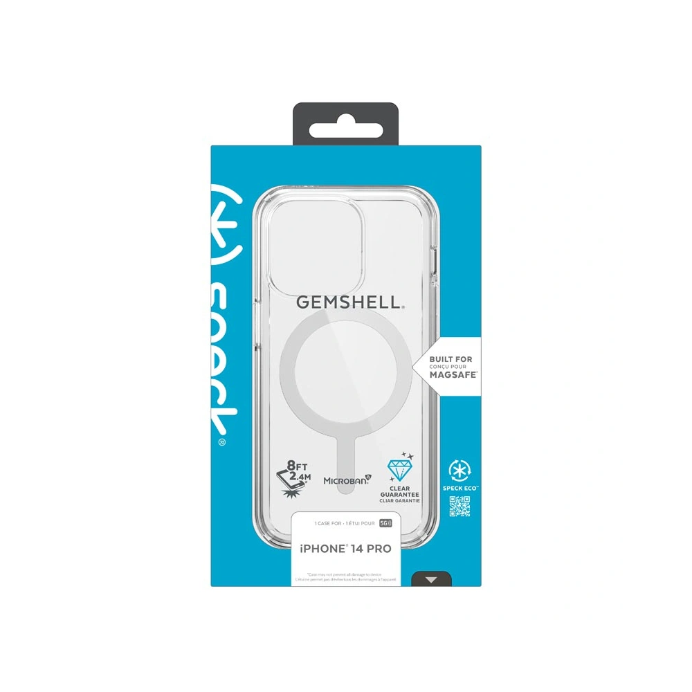 Etui Speck Gemshell + MagSafe MICROBAN Apple iPhone 14 Pro (Clear)