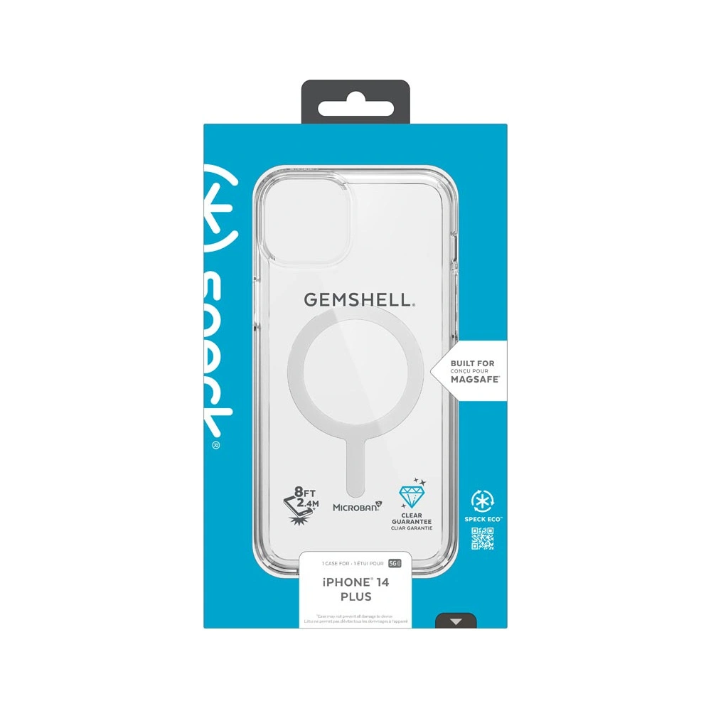 Etui Speck Gemshell + MagSafe MICROBAN Apple iPhone 14 Plus / 15 Plus (Clear)