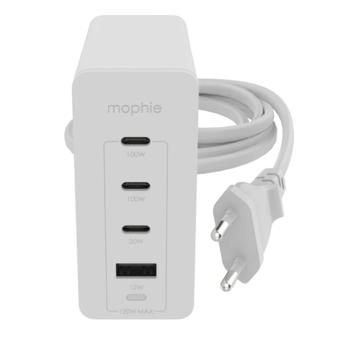 Kup Încărcătorul de rețea Mophie GaN speedport 120W 3xUSB-C, 1xUSB-A (alb) - MPH056 - {ean13} - Sklep Home Screen