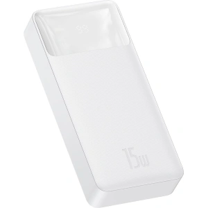 Powerbank Baseus Bipow 20000mAh 15W Overseas Edition biały + kabel USB-A/microUSB 0.25m biały