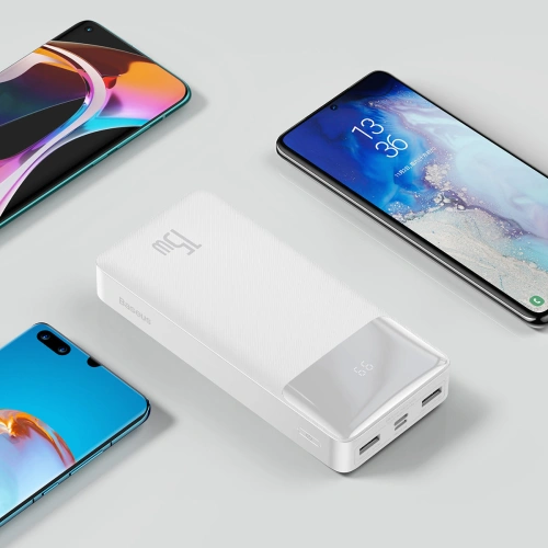 Kup Powerbank Baseus Bipow 20000mAh 15W Overseas Edition bílý + kabel USB-A/microUSB 0.25m bílý - BSU3672 - {ean13} - Sklep Home Screen