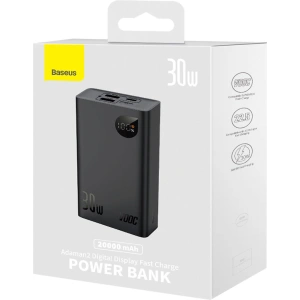 Powerbank Baseus Adaman2 20000mAh 30W 2xUSB/1xUSB-C Power Delivery Quick Charge SCP, Oppo Super VOOC czarny