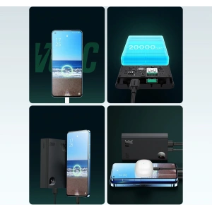 Powerbank Baseus Adaman2 20000mAh 30W 2xUSB/1xUSB-C Power Delivery Quick Charge SCP, Oppo Super VOOC czarny