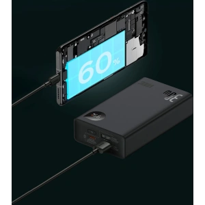 Powerbank Baseus Adaman2 20000mAh 30W 2xUSB/1xUSB-C Power Delivery Quick Charge SCP, Oppo Super VOOC czarny