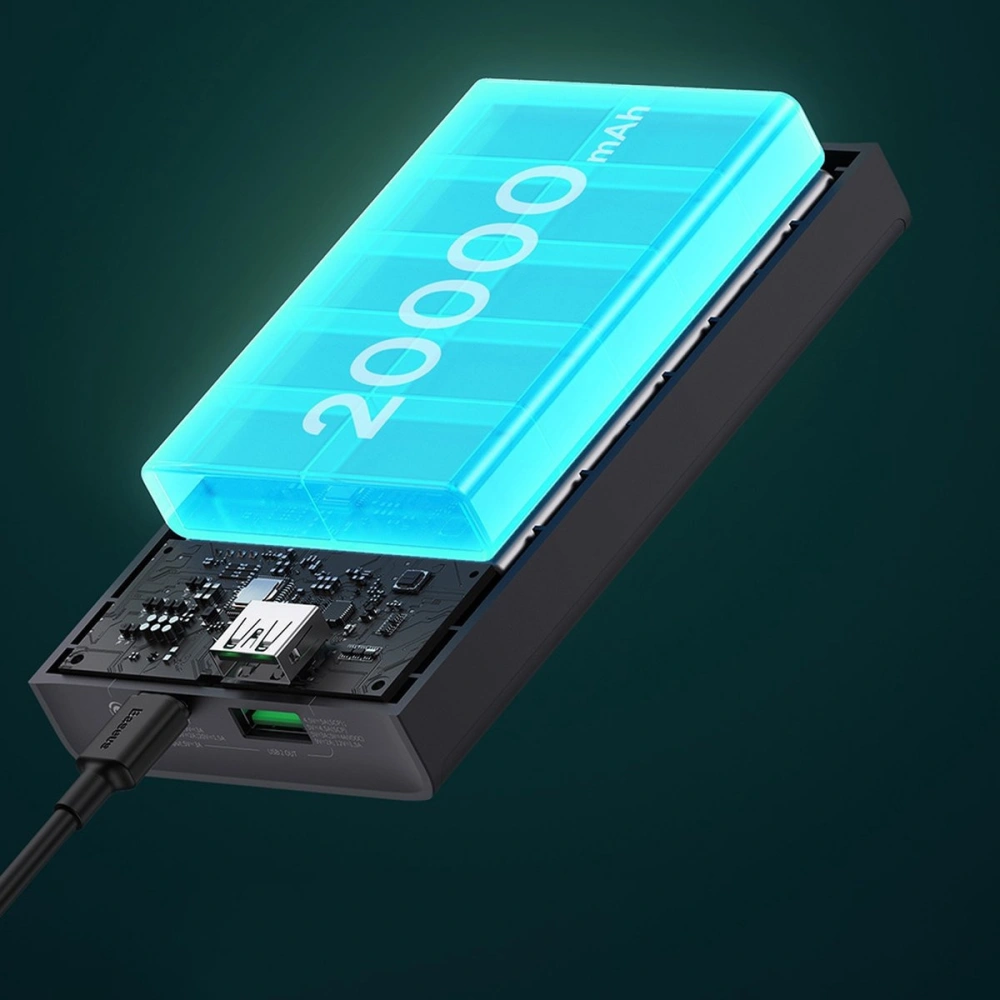 Powerbank Baseus Adaman2 20000mAh 30W 2xUSB/1xUSB-C Power Delivery Quick Charge SCP, Oppo Super VOOC czarny