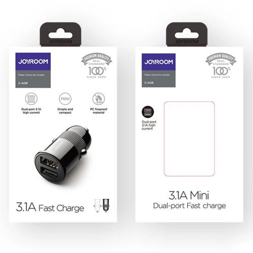Kup Încărcător auto Joyroom 2x USB 3,1A alb (C-A06) - JYR95 - {ean13} - Sklep Home Screen