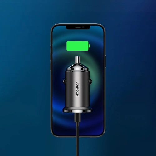 Kup Ładowarka samochodowa Joyroom USB/USB-C 45W 5A Power Delivery Quick Charge 3.0 AFC SCP szary (C-A35) - JYR97 - {ean13} - Sklep Home Screen