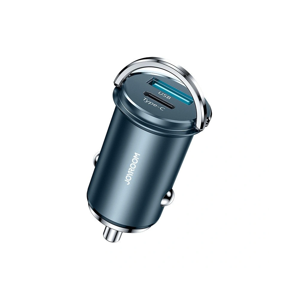 Ładowarka samochodowa Joyroom USB/USB-C 20W 5A Power Delivery Quick Charge 3.0 AFC SCP niebieski (C-A45)