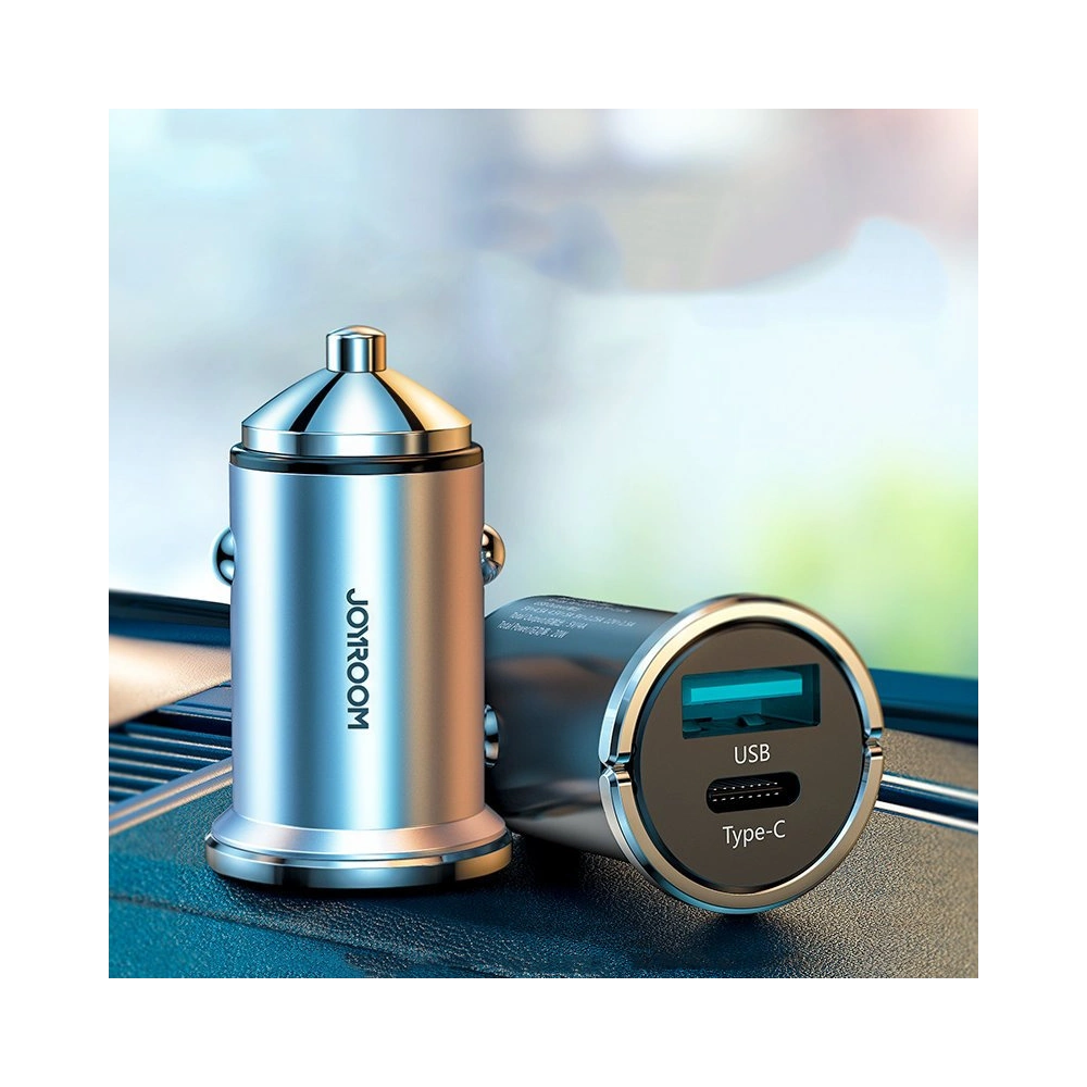 Ładowarka samochodowa Joyroom USB/USB-C 20W 5A Power Delivery Quick Charge 3.0 AFC SCP niebieski (C-A45)