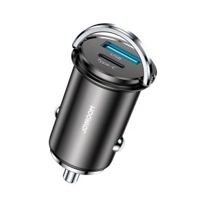 Buy Joyroom mini dual port USB-C / USB 20W 5A car charger Power Delivery Quick Charge 3.0 AFC SCP gray (C-A45) - JYR99 - {ean13} - Home Screen Store Europe