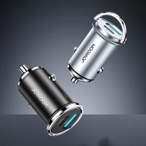 Kup Ładowarka samochodowa Joyroom USB/USB-C 20W 5A Power Delivery Quick Charge 3.0 AFC SCP szary (C-A45) - JYR99 - {ean13} - Sklep Home Screen