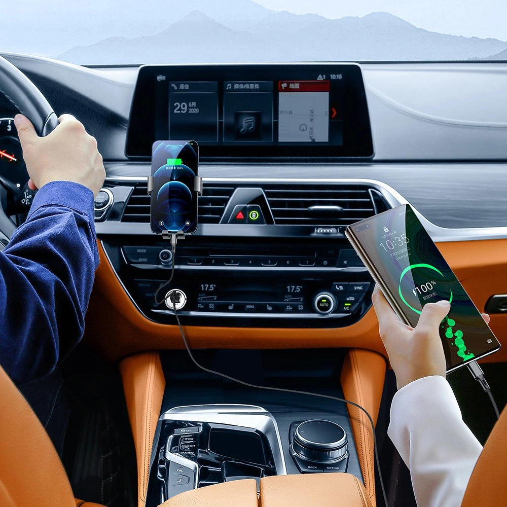 Ładowarka samochodowa Joyroom USB/USB-C 20W 5A Power Delivery Quick Charge 3.0 AFC SCP niebieski (C-A45)