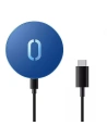 Joyroom wireless Qi charger 15 W for iPhone (MagSafe compatible) + USB-C cable blue (JR-A28)