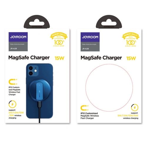 Kup Încărcător wireless Joyroom MagSafe Qi 15W + cablu USB-C albastru (JR-A28) - JYR100 - {ean13} - Sklep Home Screen
