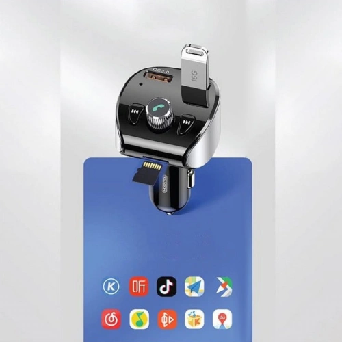 Kup FM-Transmitter Joyroom Bluetooth 5.0 MP3 micro SD 2xUSB 18W 3A QC 3.0 schwarz (JR-CL02) - JYR150 - {ean13} - Sklep Home Screen