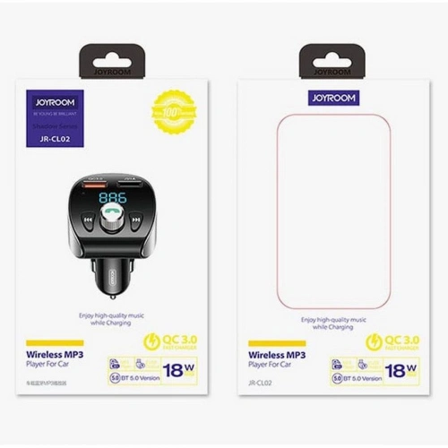 Kup FM-Transmitter Joyroom Bluetooth 5.0 MP3 micro SD 2xUSB 18W 3A QC 3.0 schwarz (JR-CL02) - JYR150 - {ean13} - Sklep Home Screen