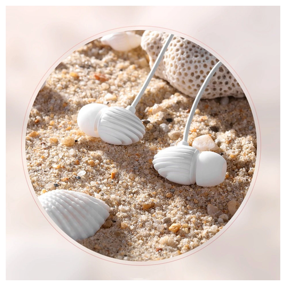 Słuchawki Joyroom 3,5mm mini jack z pilotem i mikrofonem biały (JR-EL112)