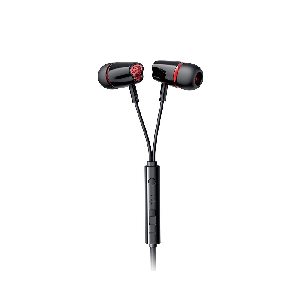 Słuchawki Joyroom 3,5mm mini jack z pilotem i mikrofonem czarny (JR-EL114)