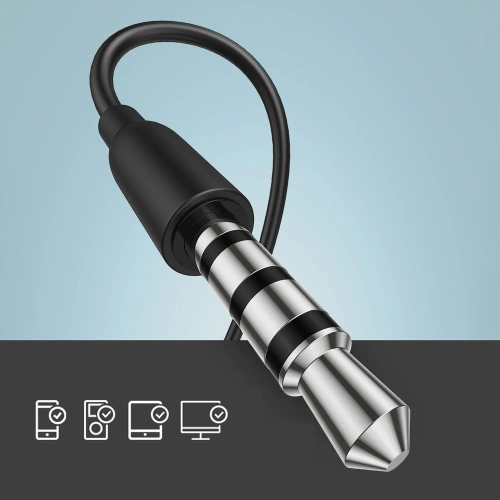 Kup Căști Joyroom jack mini de 3,5mm cu telecomandă și microfon negru (JR-EL114) - JYR152 - {ean13} - Sklep Home Screen