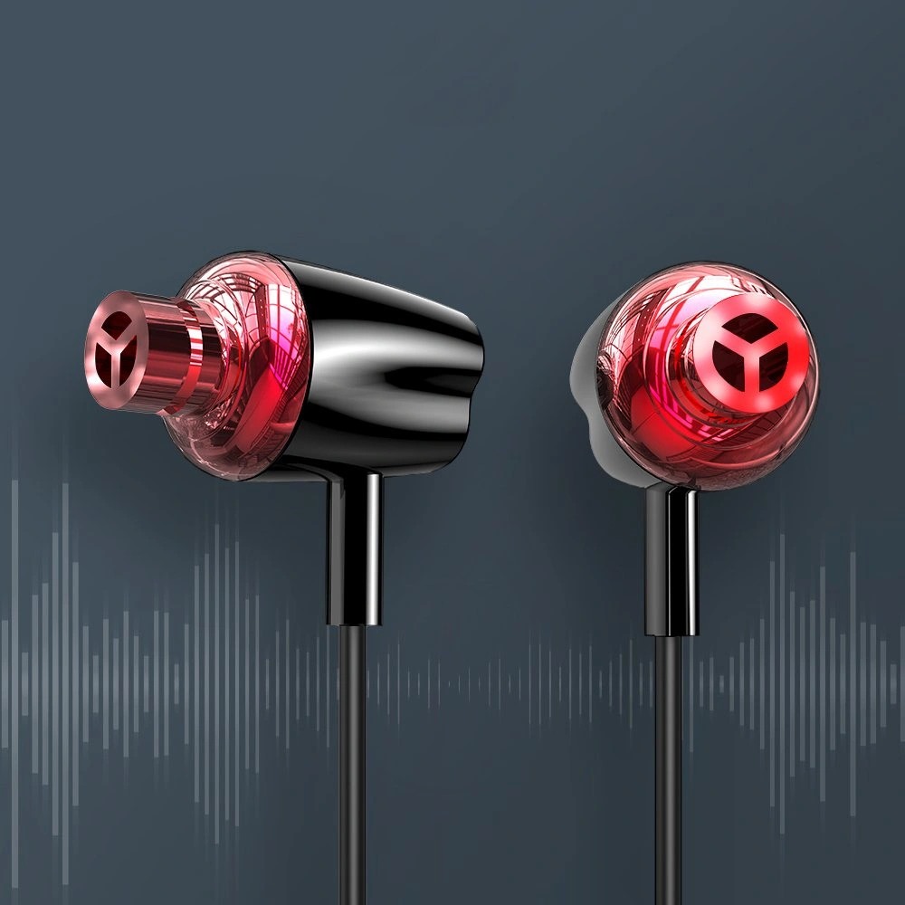 Słuchawki Joyroom 3,5mm mini jack z pilotem i mikrofonem czarny (JR-EL114)