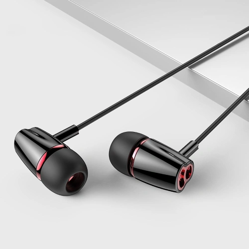 Buy Joyroom ear headphones 3.5mm mini jack with remote and microphone black (JR-EL114) - JYR152 - {ean13} - Home Screen Store Europe