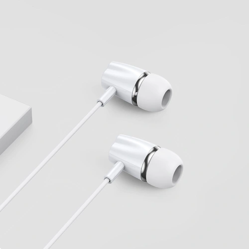 Buy Joyroom ear headphones 3.5mm mini jack with remote and microphone white (JR-EL114) - JYR153 - {ean13} - Home Screen Store Europe
