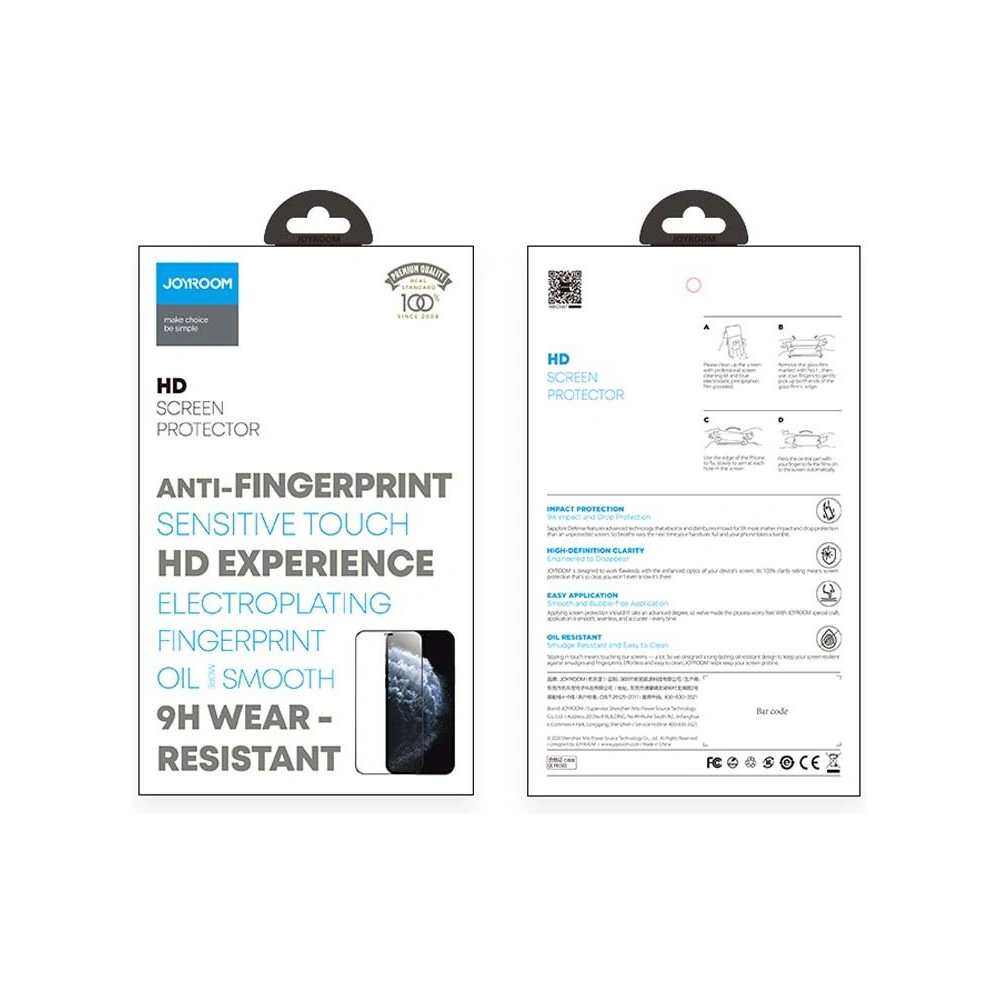 Szkło hartowane Joyroom Knight Series 2,5D Apple iPhone 12 mini czarny (JR-PF595)