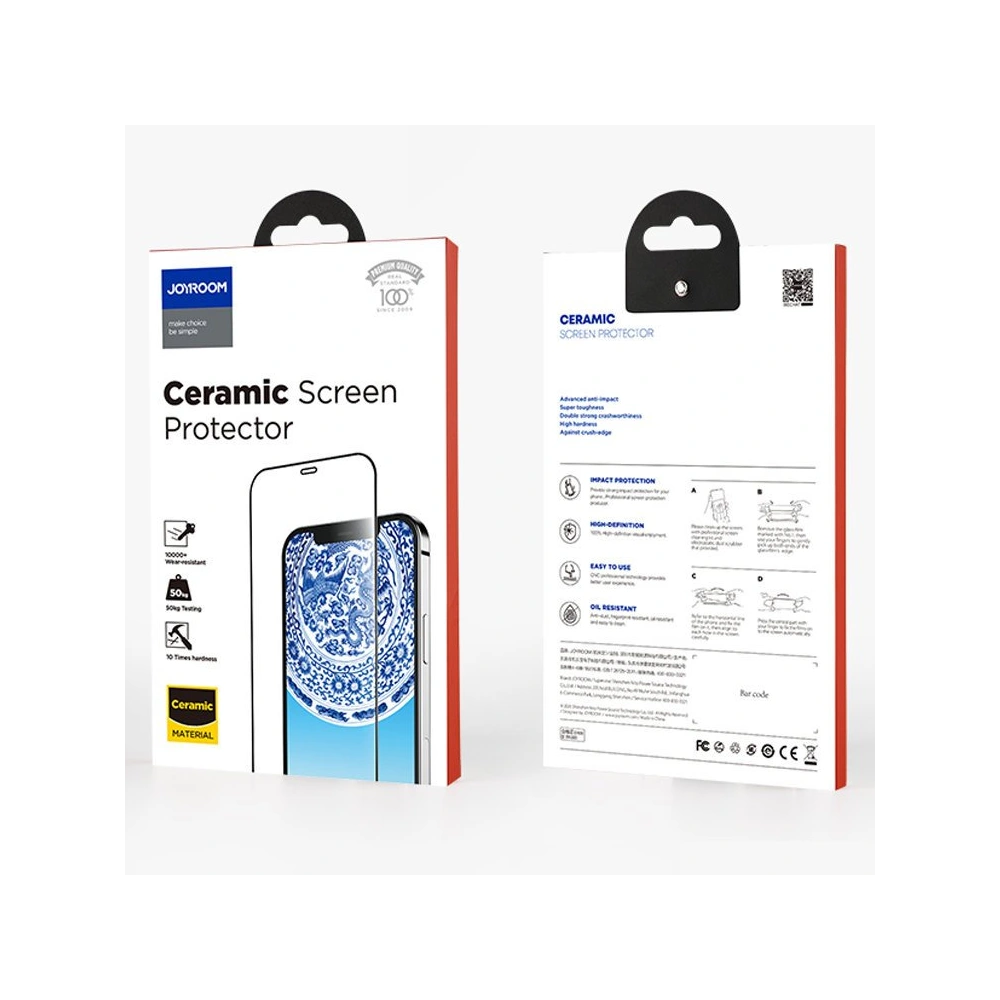 Szkło hartowane ceramiczne Joyroom Knight Series 2,5D Apple iPhone 12 mini czarny (JR-PF610)