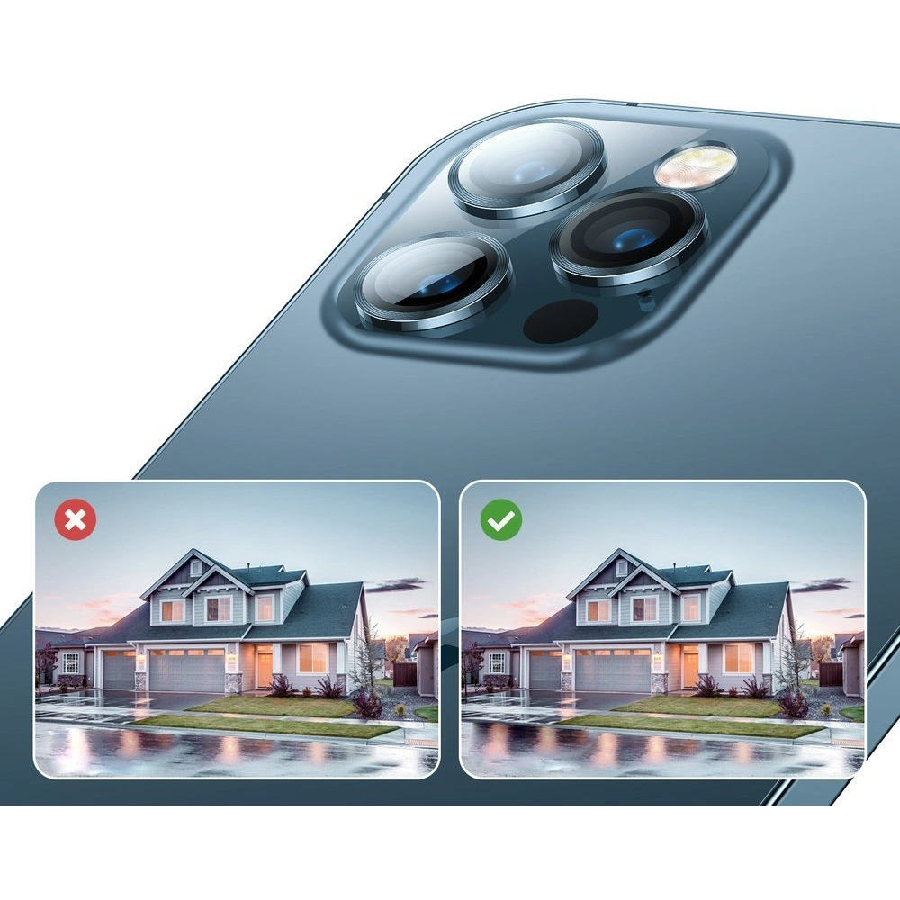 Szkło na aparat Joyroom Shining Series Apple iPhone 12 mini zielony (JR-PF686)