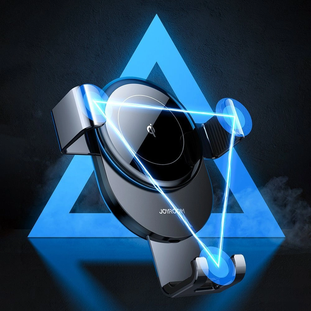 Uchwyt samochodowy z ładowarką bezprzewodową Joyroom Qi 15W na kokpit deskę rozdzielczą szary (JR-ZS212)
