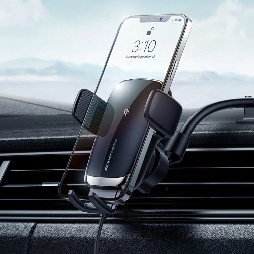 Kup Automatischer Auto-Halter mit kabellosem Ladegerät Joyroom Qi 15W für das Armaturenbrett schwarz (JR-ZS248) - JYR175 - {ean13} - Sklep Home Screen