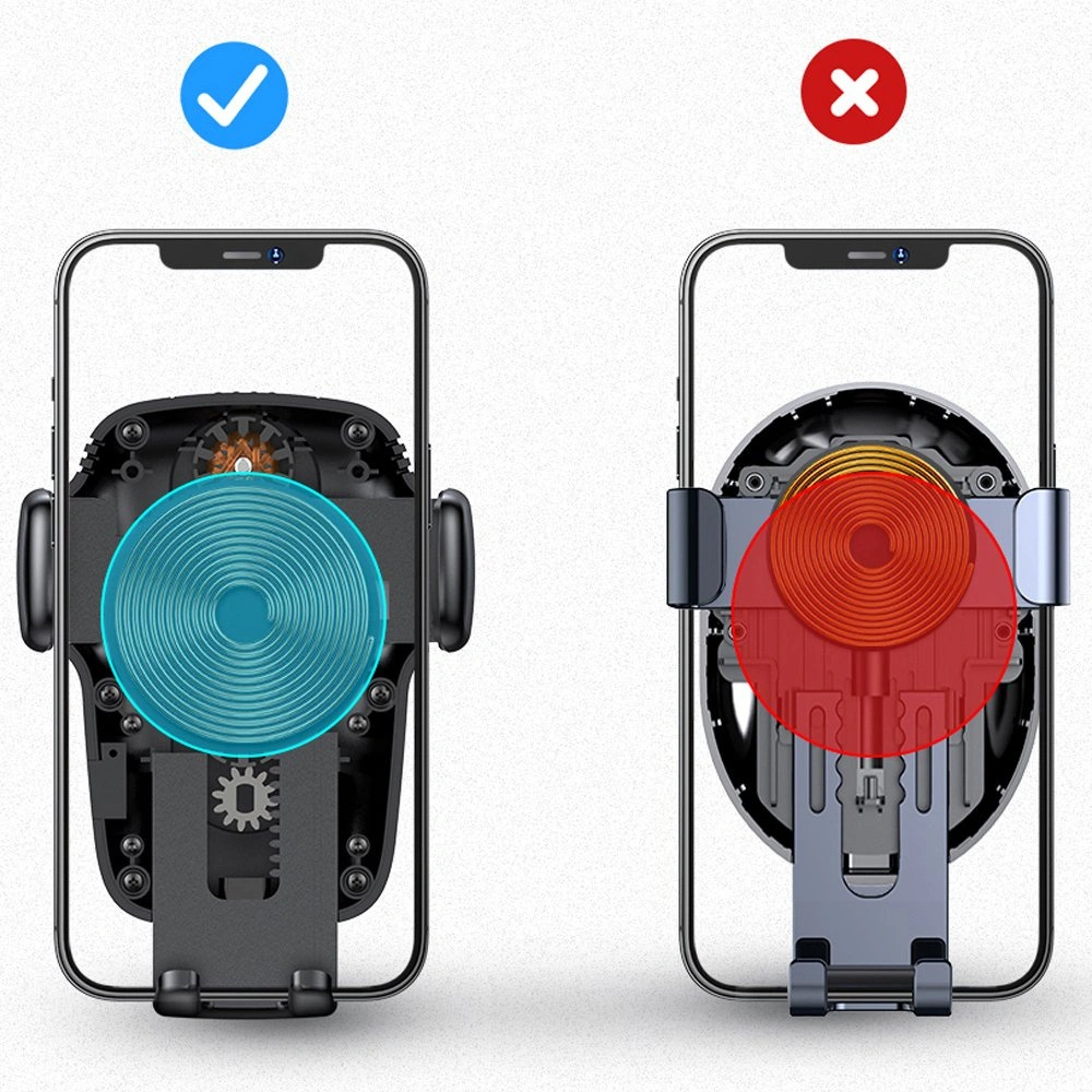 Automatyczny uchwyt samochodowy z ładowarką bezprzewodową Joyroom Qi 15W na kokpit deskę rozdzielczą czarny (JR-ZS248)