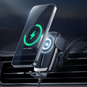 Kup Automatischer Auto-Halter mit kabellosem Ladegerät Joyroom Qi 15W für das Armaturenbrett schwarz (JR-ZS248) - JYR175 - {ean13} - Sklep Home Screen