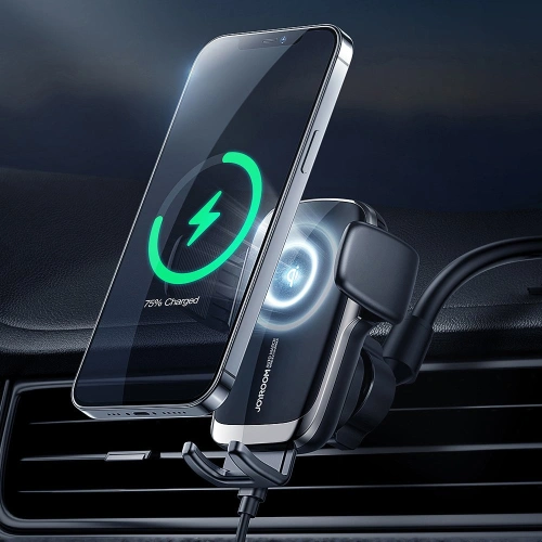 Kup Automatischer Auto-Halter mit kabellosem Ladegerät Joyroom Qi 15W für das Armaturenbrett schwarz (JR-ZS248) - JYR175 - {ean13} - Sklep Home Screen