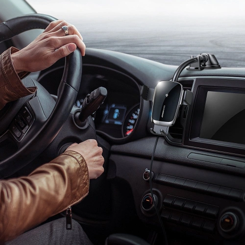 Kup Suport auto automat cu încărcător wireless Joyroom Qi 15W pentru bord negru (JR-ZS248) - JYR175 - {ean13} - Sklep Home Screen