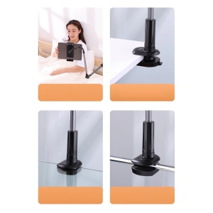 Joyroom rotary adjustment lazy holder desktop phone and tablet holder black (JR-ZS263)