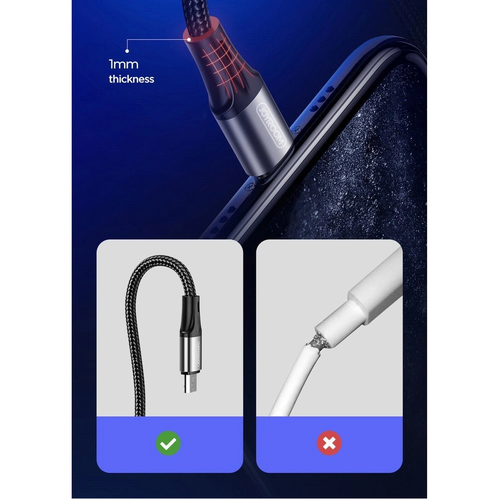 Kabel Joyroom USB/microUSB 3A 1,5m czarny (S-1530N1)