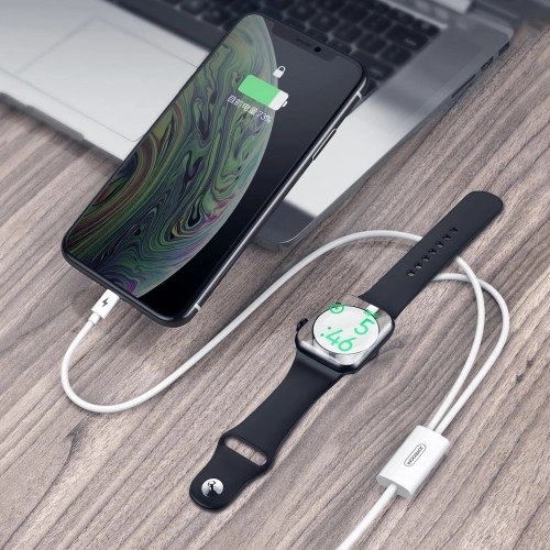 Buy Joyroom 2in1 wirelee Qi charger for Apple Watch / USB - Lightning cable 1,5 m white (S-IW002S) - JYR193 - {ean13} - Home Screen Store Europe