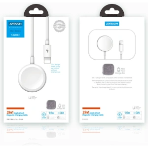 Kup Kabel + ładowarka do Apple Watch Joyroom 2w1 USB/Lightning 1,5m biały (S-IW002S) - JYR193 - {ean13} - Sklep Home Screen