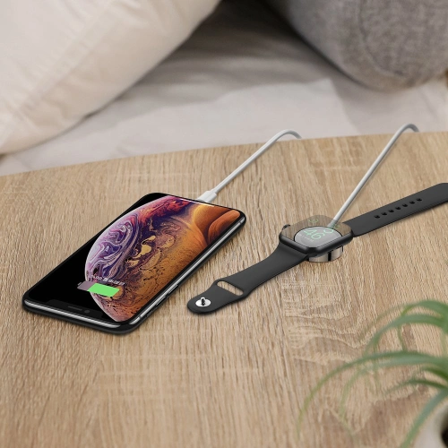 Kup Cablul + încărcător pentru Apple Watch Joyroom 2in1 USB/Lightning 1,5m alb (S-IW002S) - JYR193 - {ean13} - Sklep Home Screen