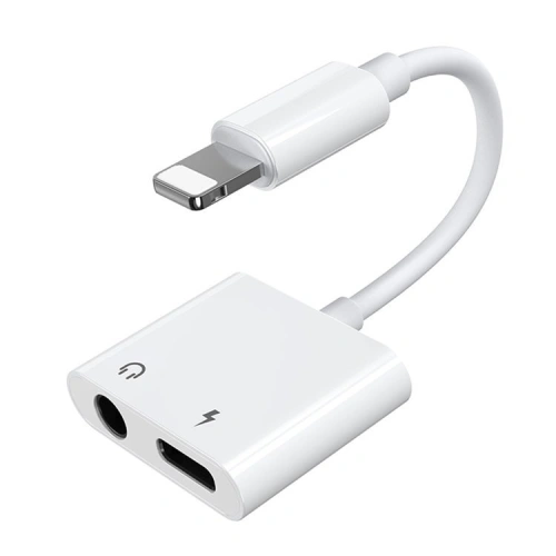 Kup Adapter Joyroom pentru căști Lightning - Lightning/3,5mm mini jack alb (S-Y104) - JYR195 - {ean13} - Sklep Home Screen