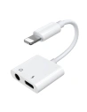Adapter Joyroom pentru căști Lightning - Lightning/3,5mm mini jack alb (S-Y104)