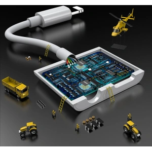 Adapter Joyroom słuchawkowy Lightning - Lightning/3,5mm mini jack biały (S-Y104)