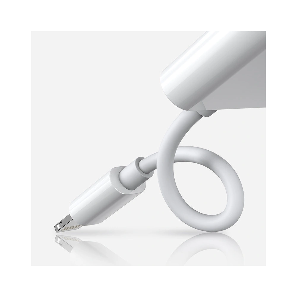 Adapter Joyroom słuchawkowy Lightning - 2x Lightning biały (S-Y104)