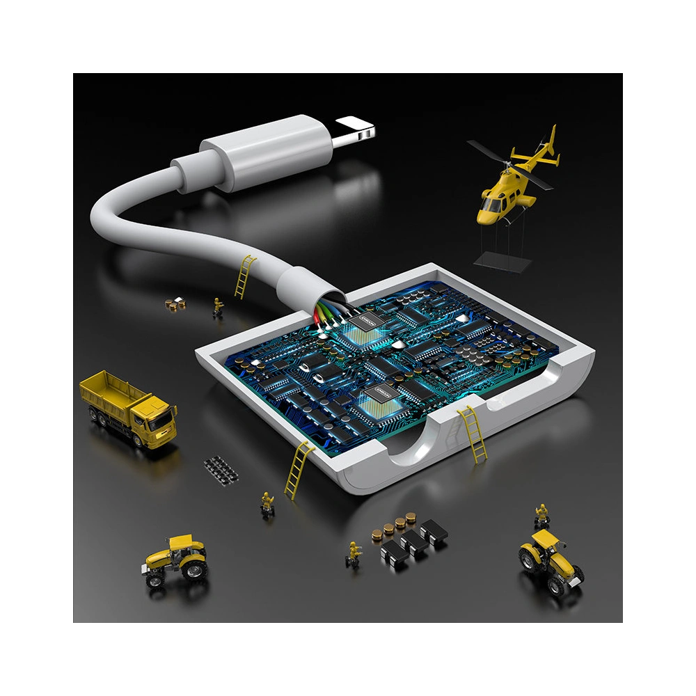 Adapter Joyroom słuchawkowy Lightning - 2x Lightning biały (S-Y104)