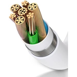 Adapter Joyroom Lightning fülhallgató - 2x Lightning fehér (S-Y104)